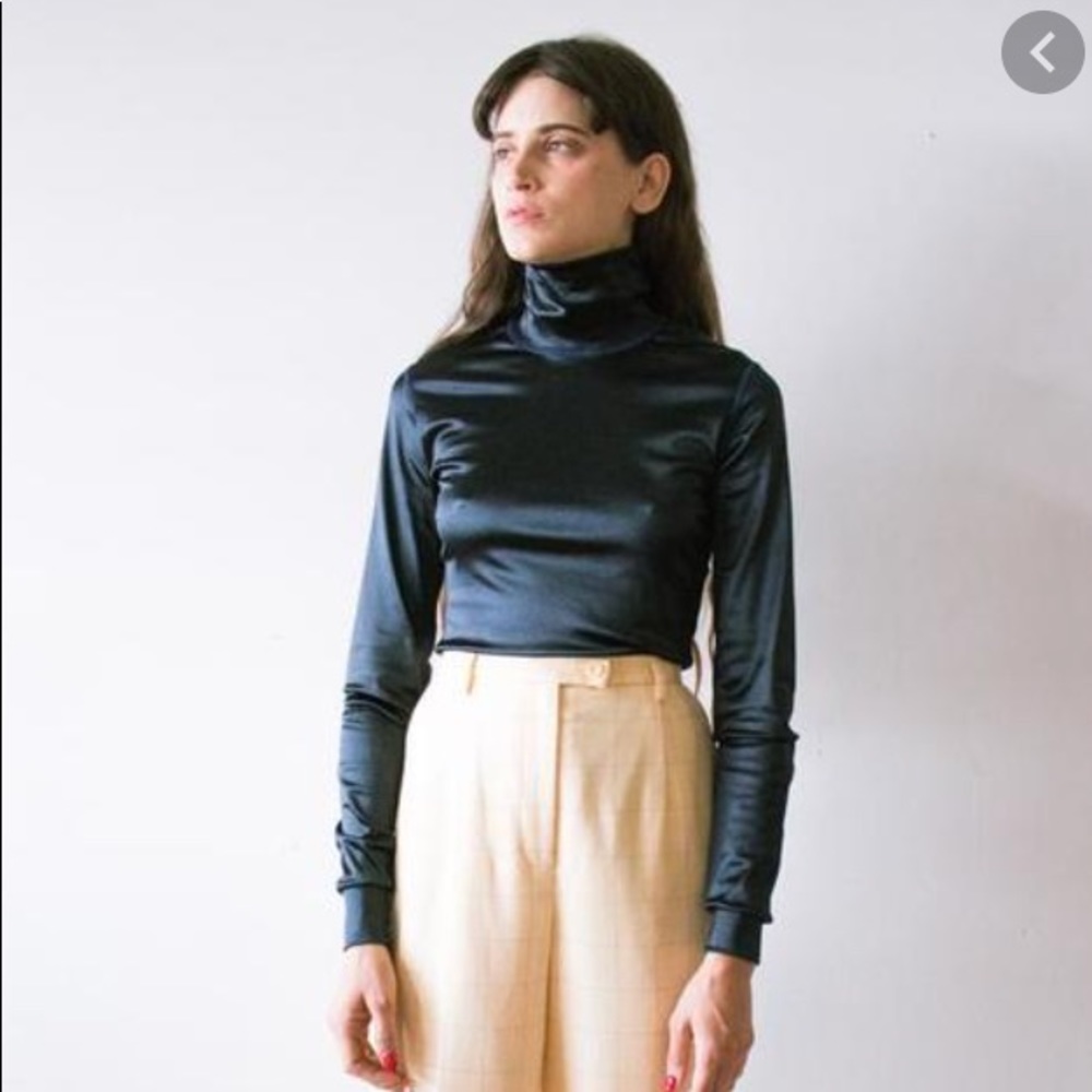 Eckhaus Latta Black Sleek Unisex Turtleneck, M